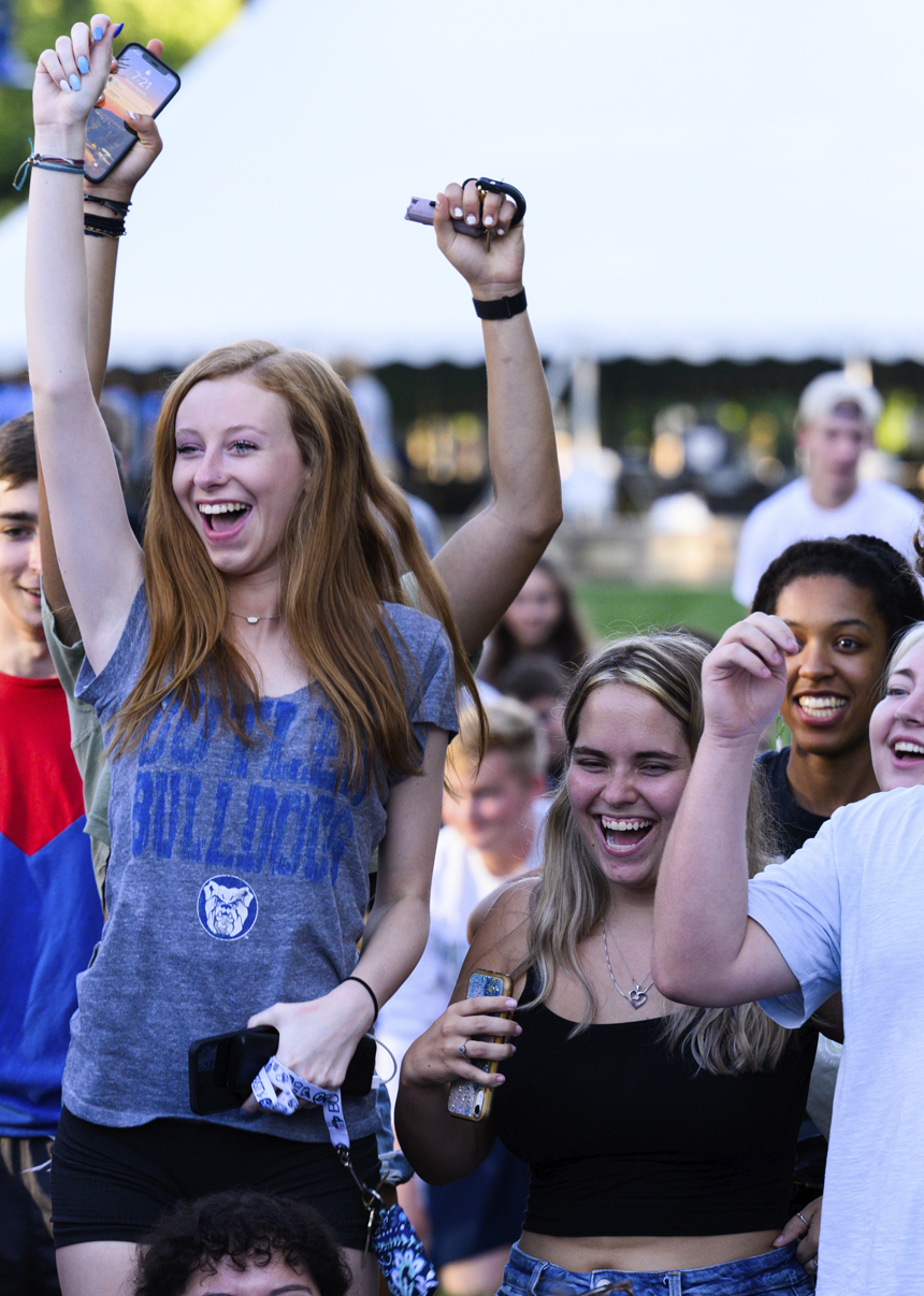 Butler students cheering