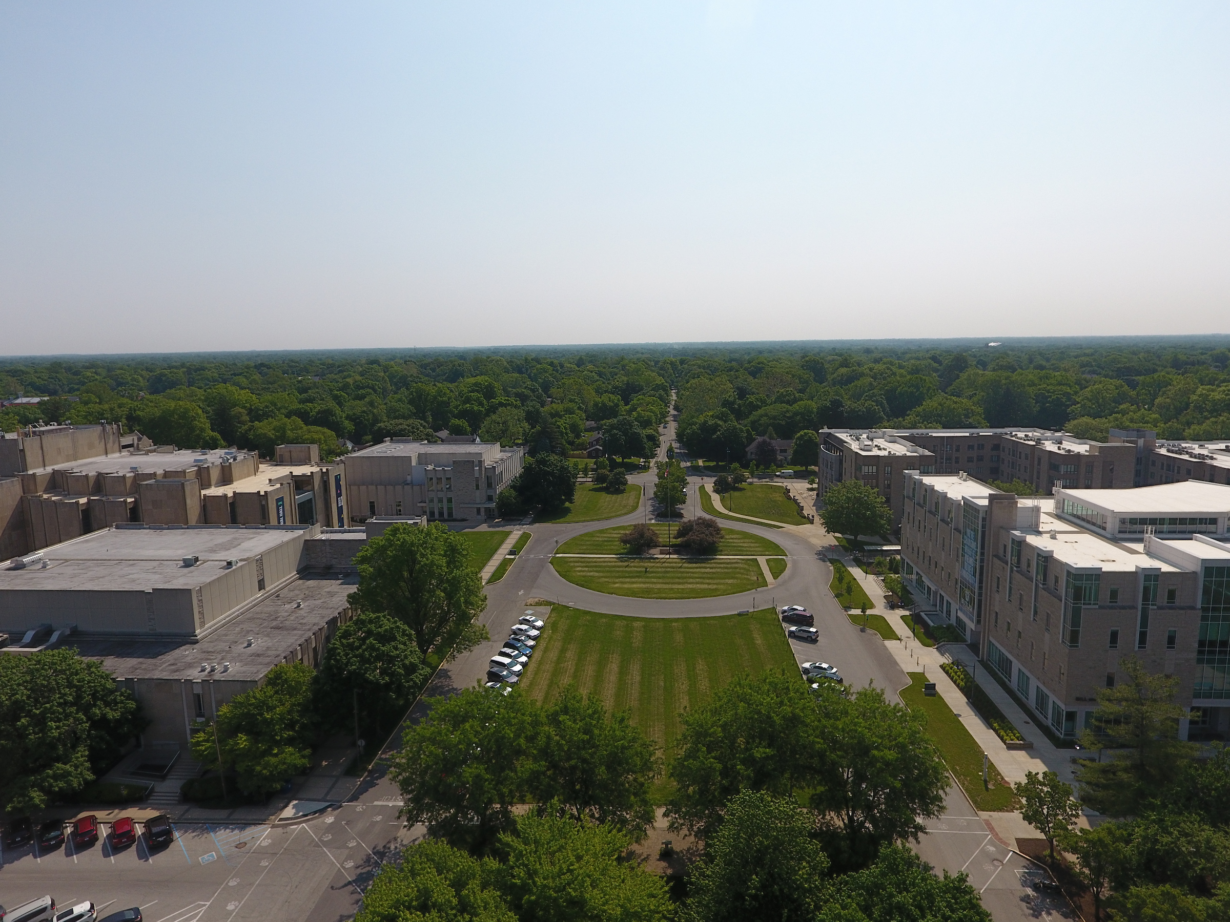 overhead view of Butler University campus